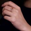 Yellow Sapphire Halo Ring