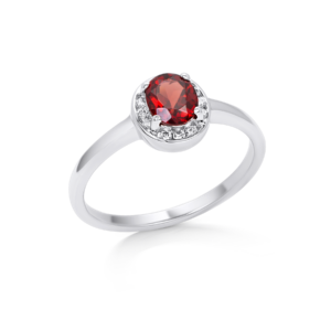 Ruby Halo Ring