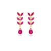 Ruby Leaf Drop Earrings