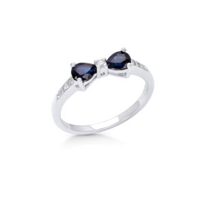 Blue Sapphire Duo Ring