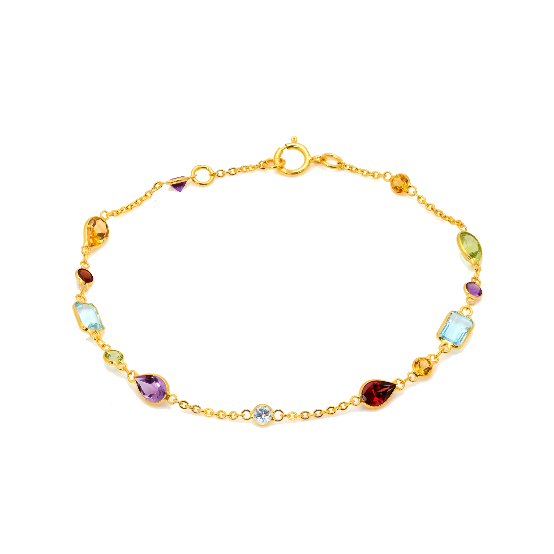 002-01-2026-bracelet Mixed-Cut Multicolor Gemstone Bracelet