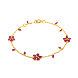Ruby Blossom Bracelet