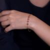 Ruby Five-Flower Bracelet