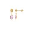 Citrine & Amethyst Drop Earrings
