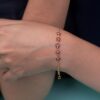 Ruby Five-Flower Bracelet