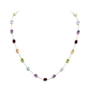 Color Spectrum Gemstone Necklace