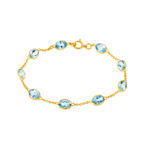 Blue Topaz Oval Bracelet