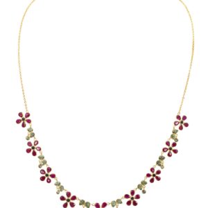 Floral Gemstone Necklace