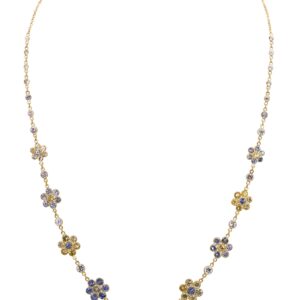 Multicolor Floral Gemstone Necklace