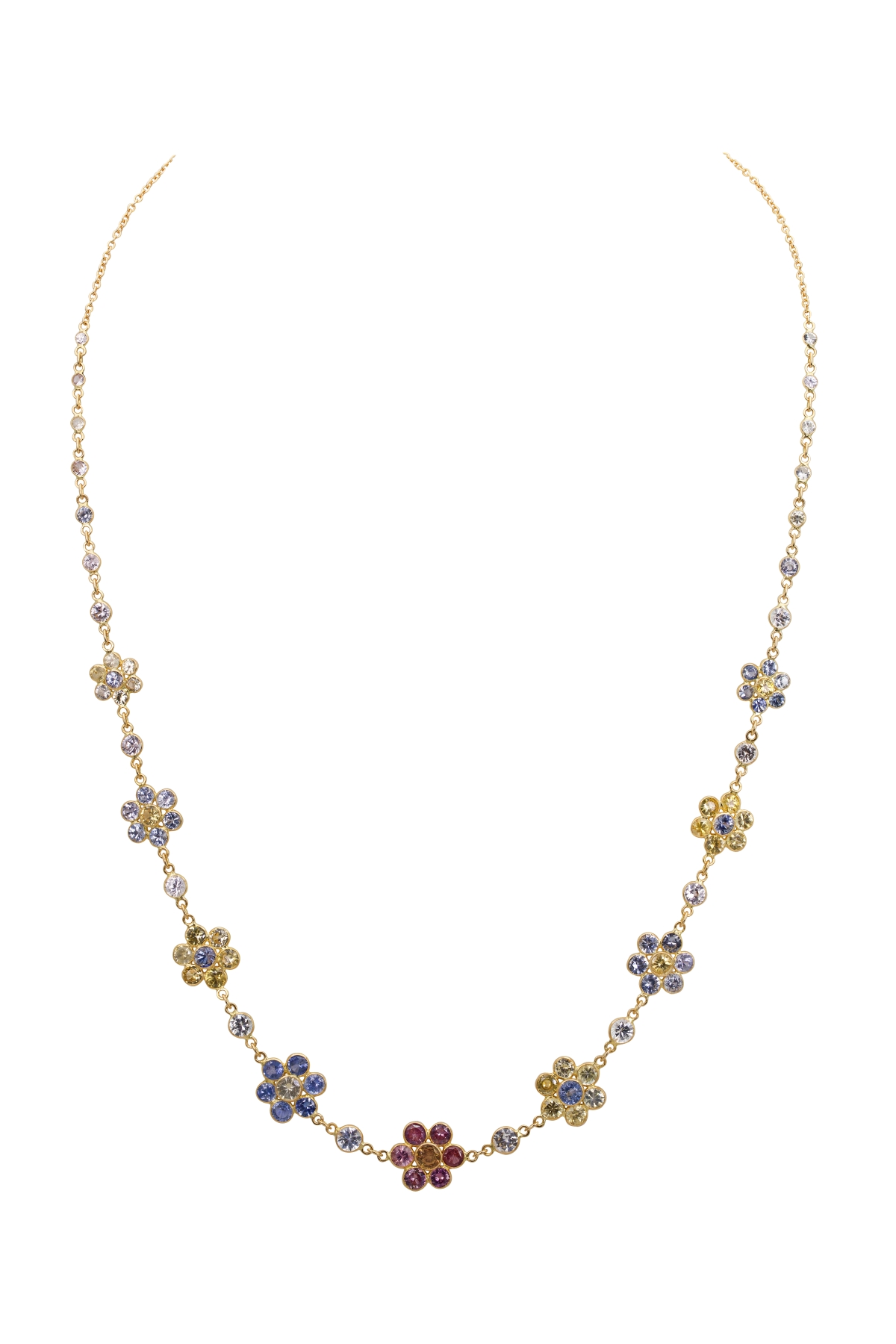 008-01-2026-necklace-N3177FS WS Multicolor Floral Gemstone Necklace