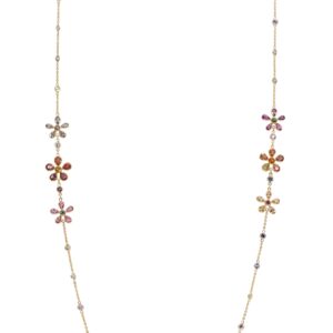 Delicate Floral Gemstone Necklace