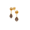 Citrine & Smoky Quartz Drop Earrings