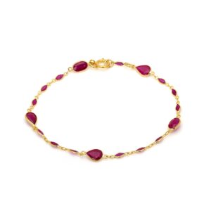 Ruby Pear & Marquise Bracelet