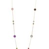 Multicolor Gemstone Station Necklace