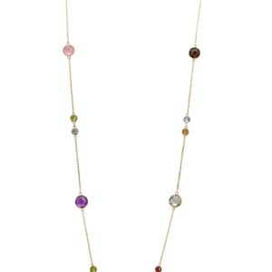 Multicolor Gemstone Station Necklace
