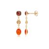 Garnet, Citrine & Carnelian Drop Earrings
