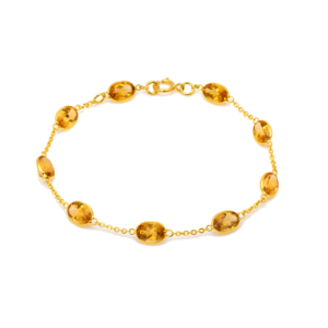 Citrine Station Bracelet