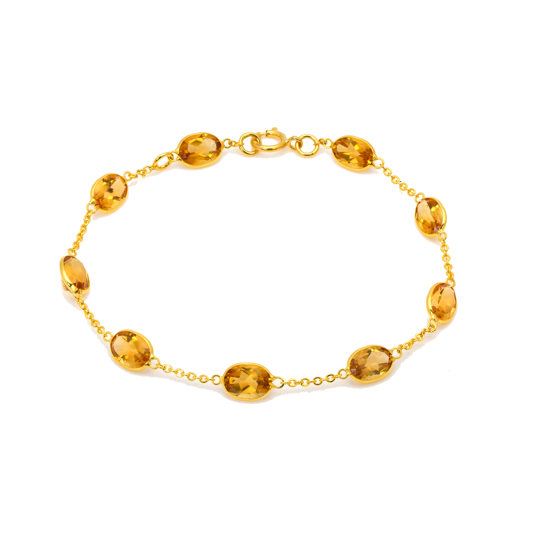012-01-2026-bracelet-Yellow Citrine Station Bracelet