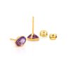 Amethyst Oval Stud Earrings