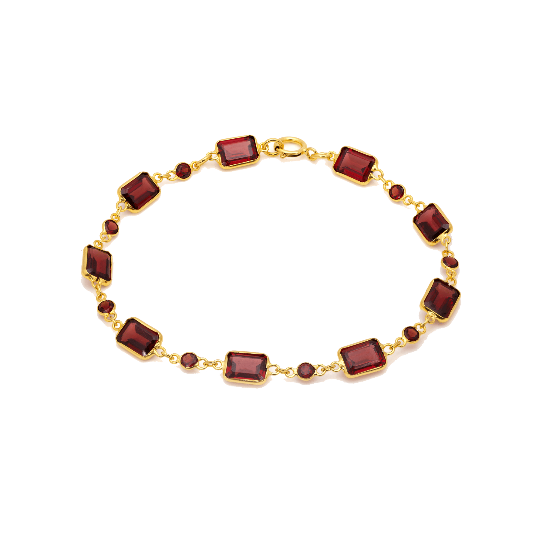 013-01-2026-bracelet Garnet Emerald-Cut Bracelet