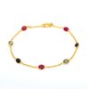 Multicolor Oval Station Bracelet