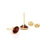 Garnet Oval Stud Earrings