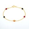 Five-Stone Multicolor Station Bracelet