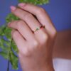 Rainbow Gemstone Band Ring