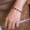 Garnet Emerald-Cut Line Bracelet