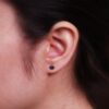 Blue Sapphire Oval Stud Earrings