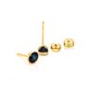 Blue Sapphire Oval Stud Earrings