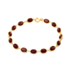 Garnet Oval Link Bracelet