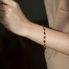 Garnet Oval Link Bracelet