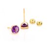 Amethyst Cushion Stud Earrings
