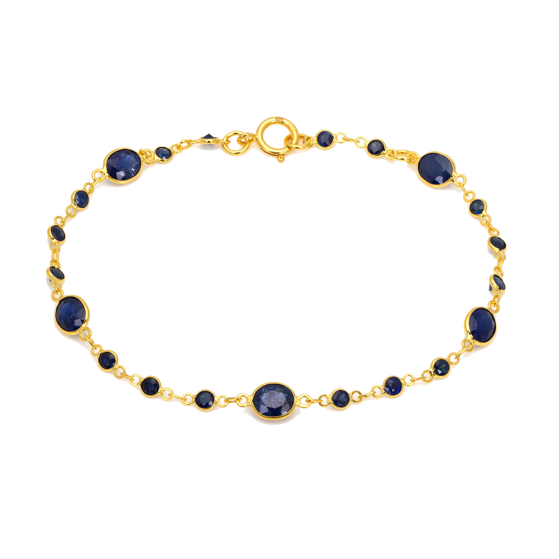 019-01-2026-bracelet Blue Sapphire Graduated Bracelet