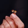 Citrine Round Stud Earrings