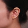 Citrine Round Stud Earrings