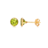 Peridot Round Stud Earrings