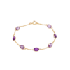 Two-Tone Amethyst Oval Bracelet