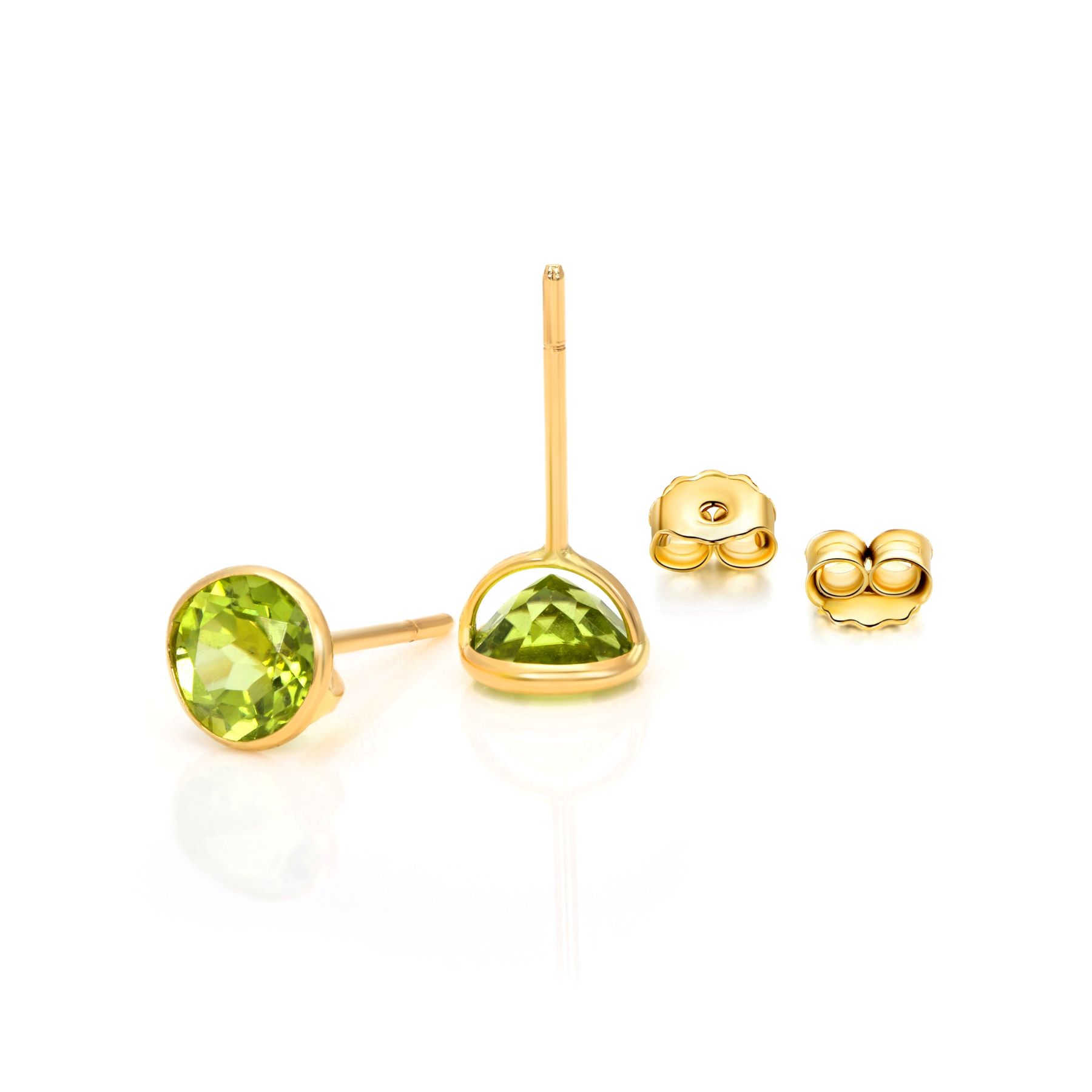 021-02-2026-E646PD(6M) 1 Peridot Round Stud Earrings