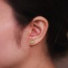 Peridot Round Stud Earrings