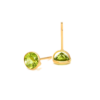 Peridot Round Stud Earrings