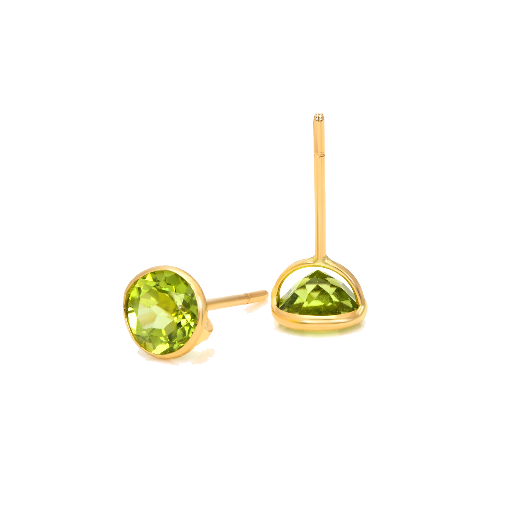 021-05-2026-E646PD(6M) Peridot Round Stud Earrings