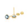 Blue Topaz Round Stud Earrings