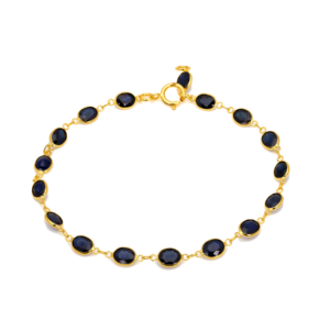 Midnight Blue Oval Gemstone Bracelet