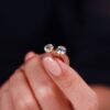 Blue Topaz Round Stud Earrings