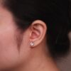Blue Topaz Round Stud Earrings