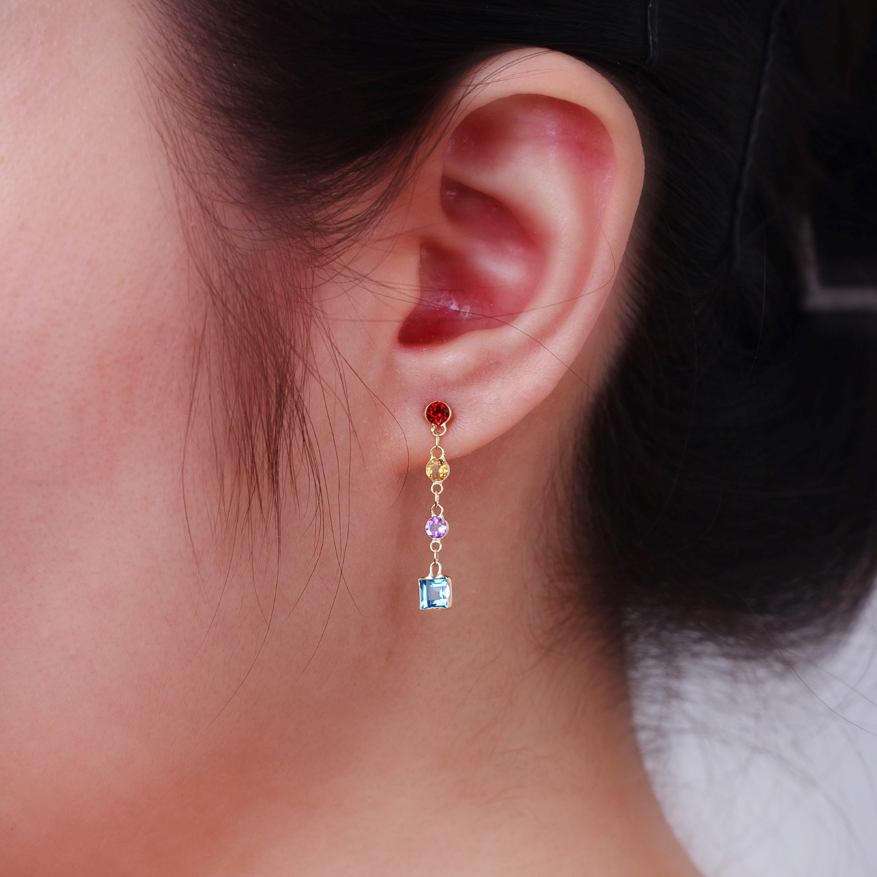 023-02-2026-E1671 SP SWTP (2) Multi-Gemstone Drop Earrings