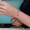 Ruby Blossom Station Bracelet