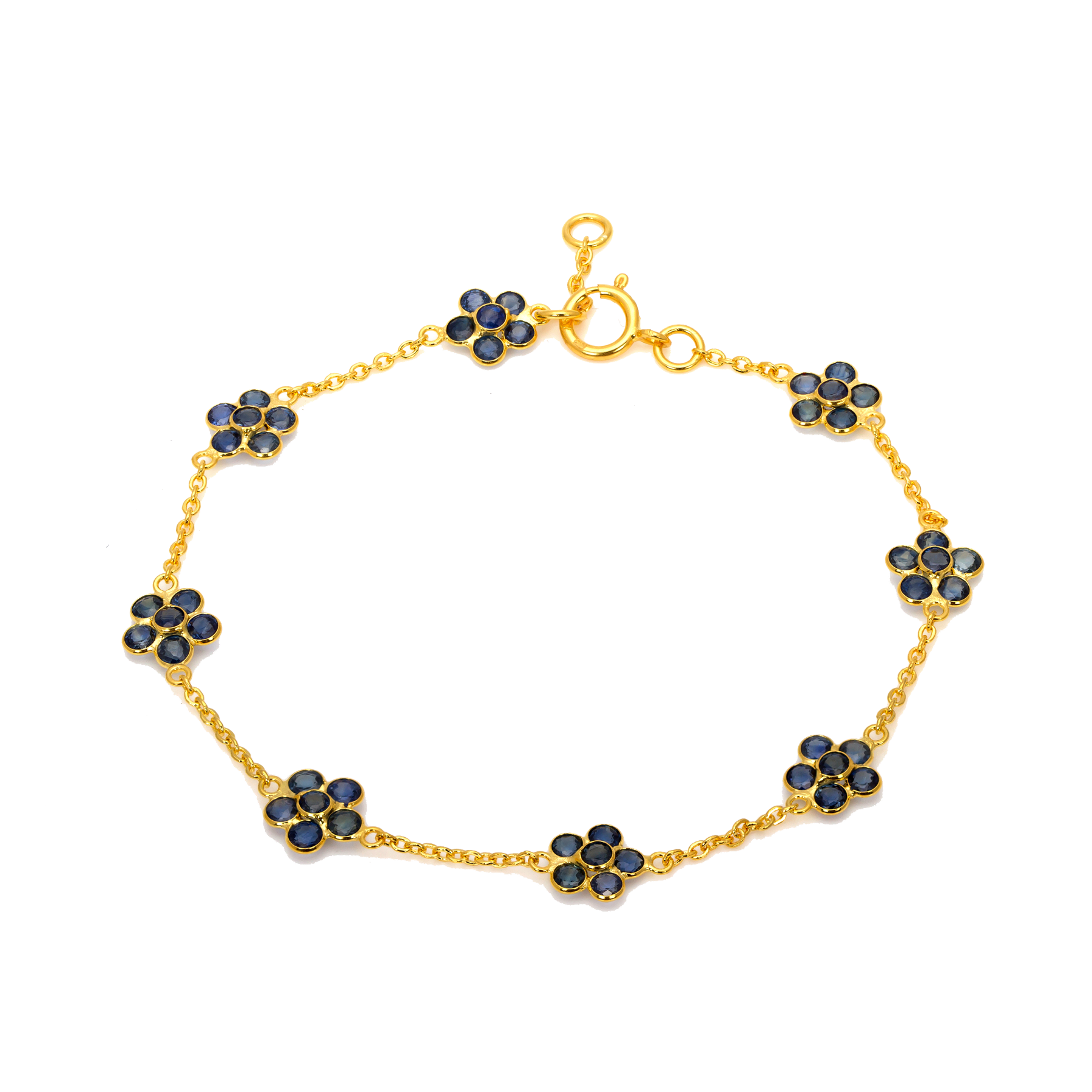 028-01-2026-bracelet Midnight Blue Floral Gemstone Bracelet